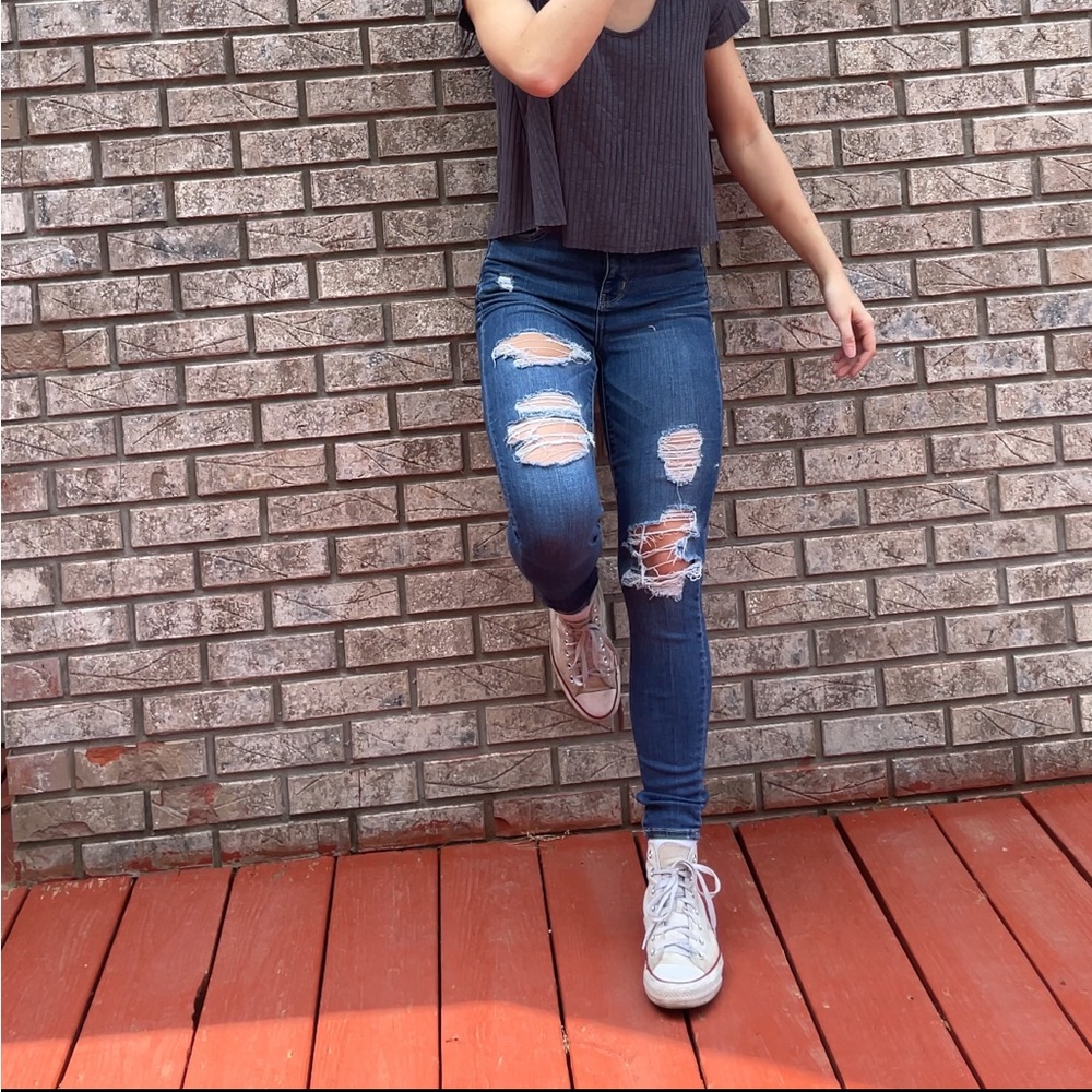 American eagle skinny jeans size 0